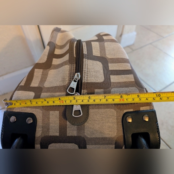 Nine West Neutral Patterned Weekender Rolling Bag - Picture 15 of 16